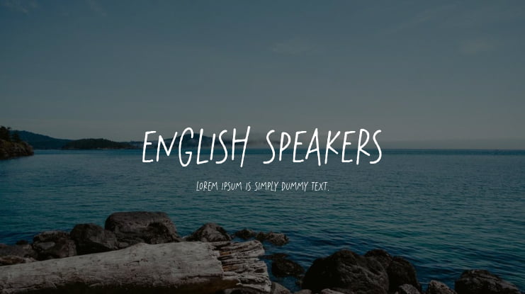 English Speakers Font