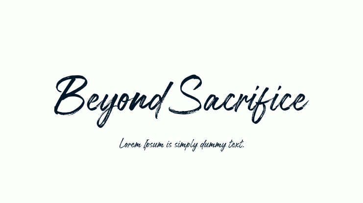 Beyond Sacrifice Font