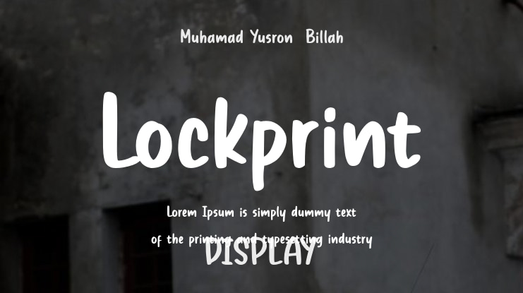 Lockprint Font