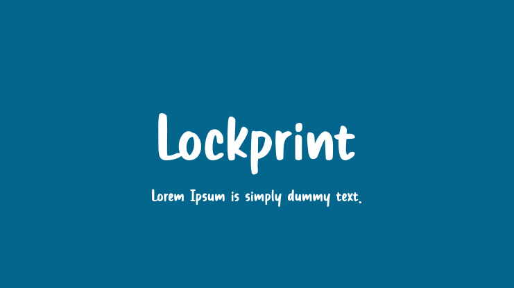 Lockprint Font