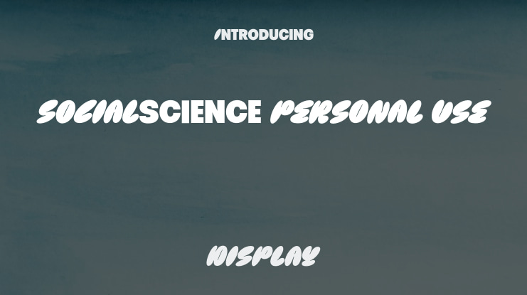 Social Science PERSONAL USE Font