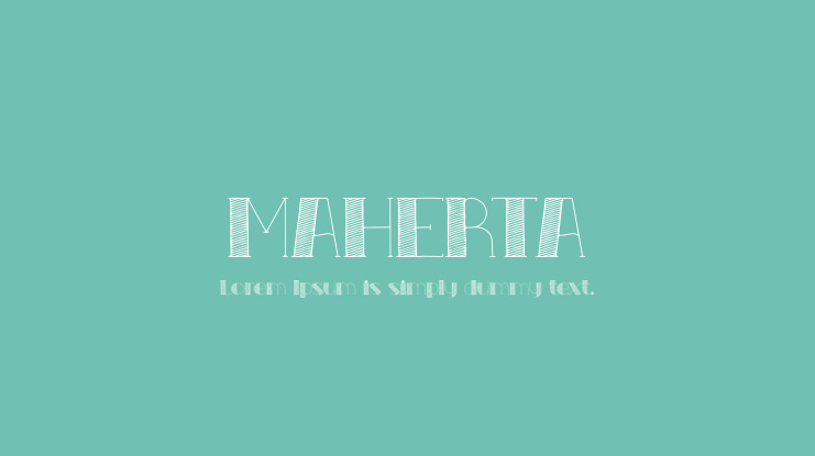 MAHERTA Font