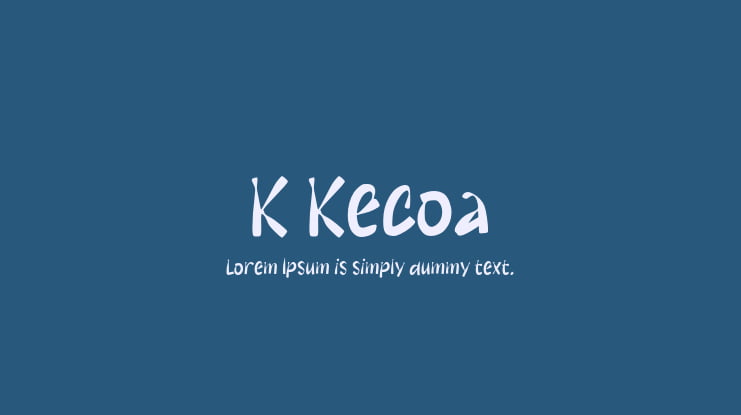 K Kecoa Font