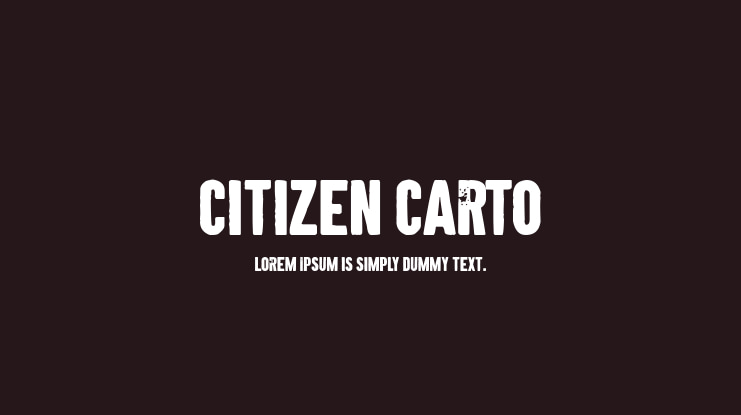 Citizen Carto Font