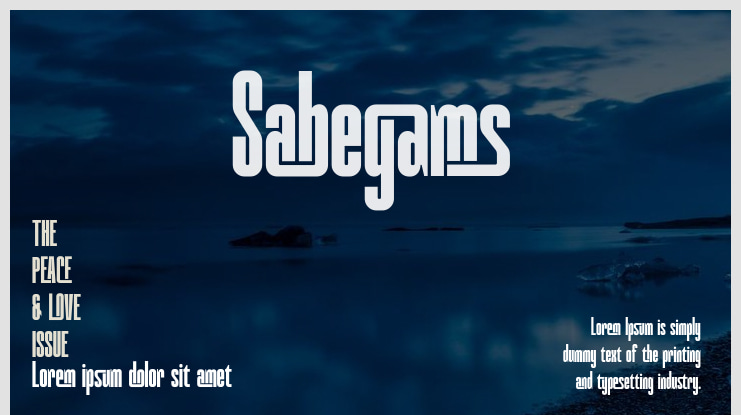 Sabegams Font
