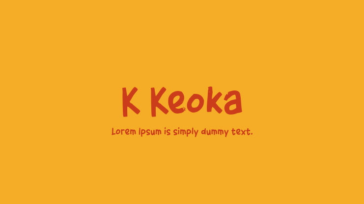K Keoka Font
