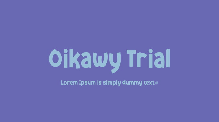 Oikawy Trial Font