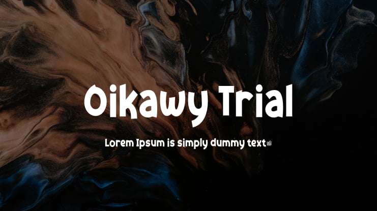 Oikawy Trial Font