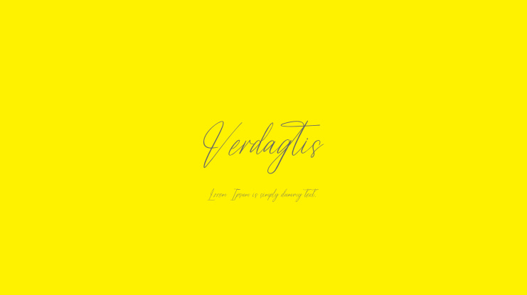 Verdagtis Font