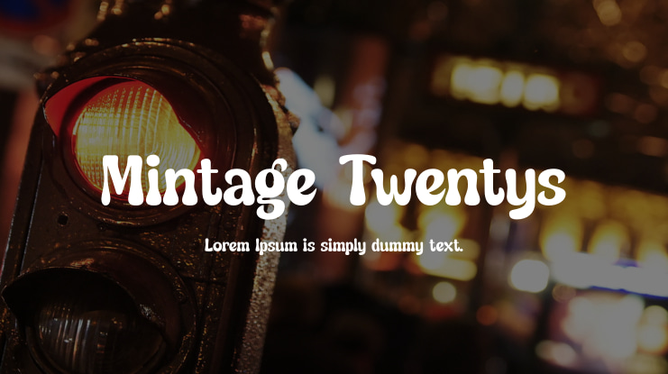 Mintage Twentys Font