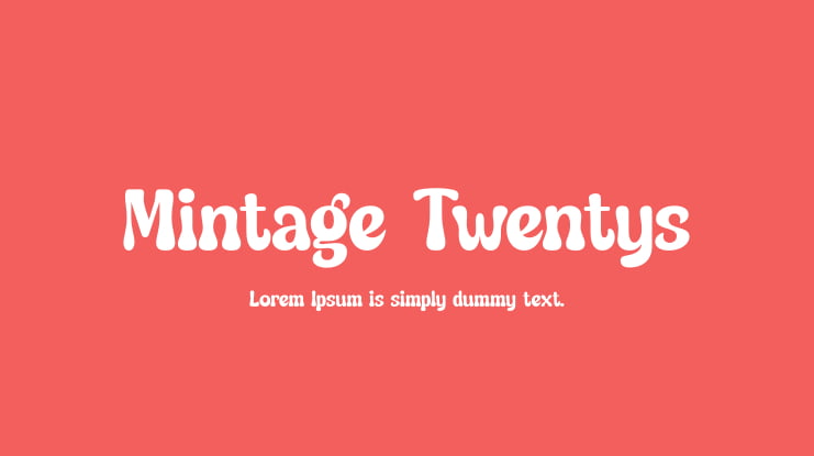 Mintage Twentys Font