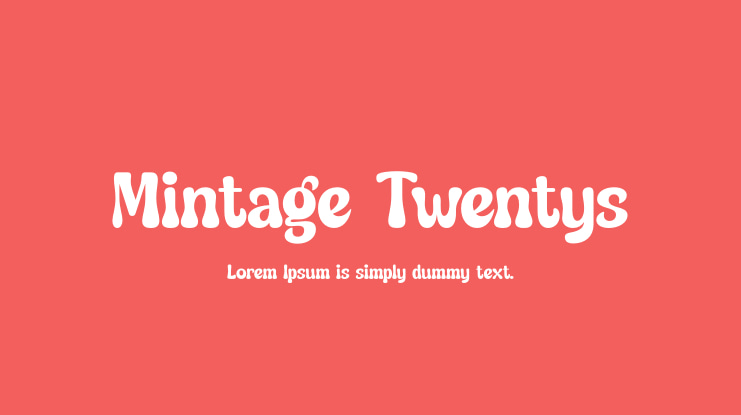 Mintage Twentys Font