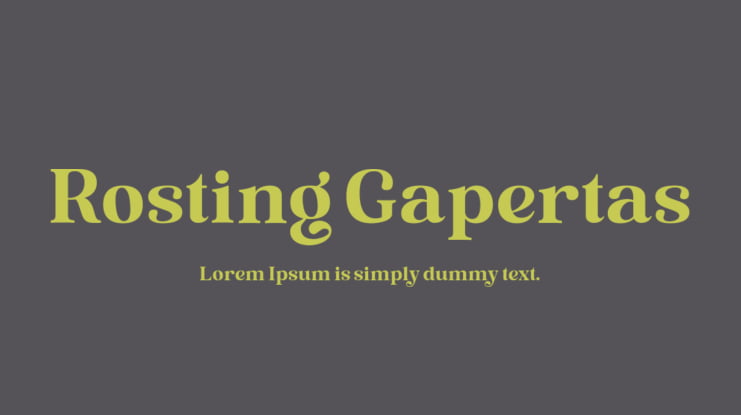 Rosting Gapertas Font