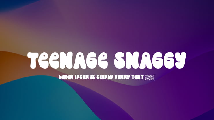 Teenage Snaggy Font