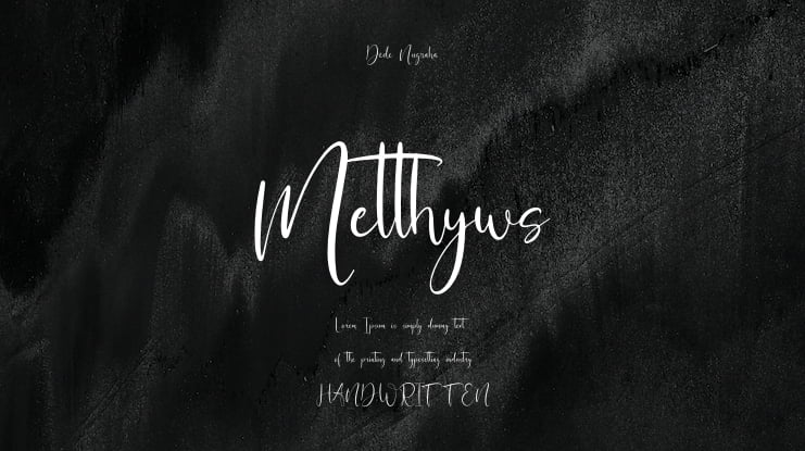 Metthyws Font