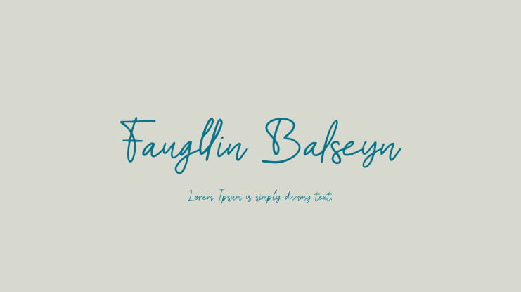Faugllin Balseyn Font