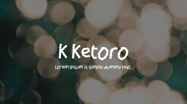K Ketoro Font
