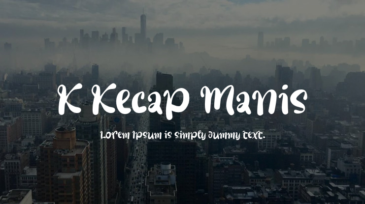 K Kecap Manis Font