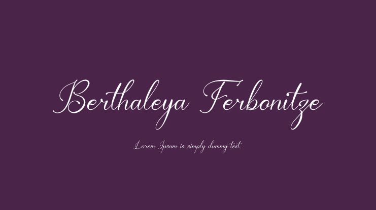 Berthaleya Ferbonitze Font