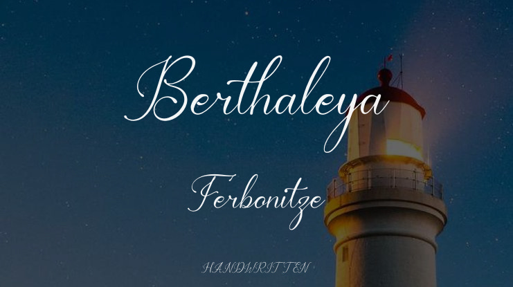 Berthaleya Ferbonitze Font