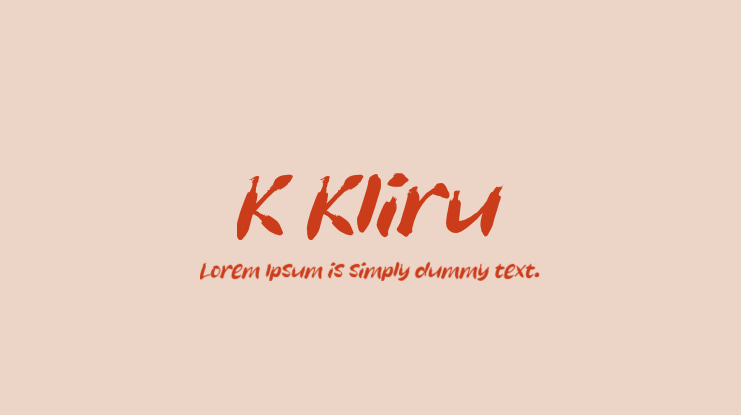 K Kliru Font