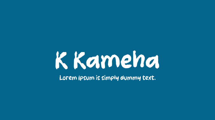 K Kameha Font
