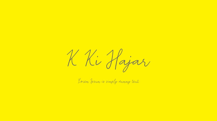 K Ki Hajar Font