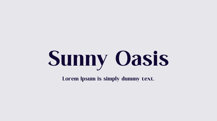 Sunny Oasis Font