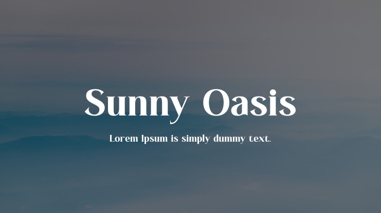 Sunny Oasis Font