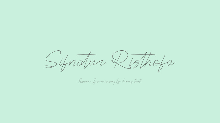 Sifnatur Risthofa Font