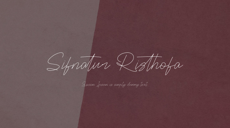 Sifnatur Risthofa Font