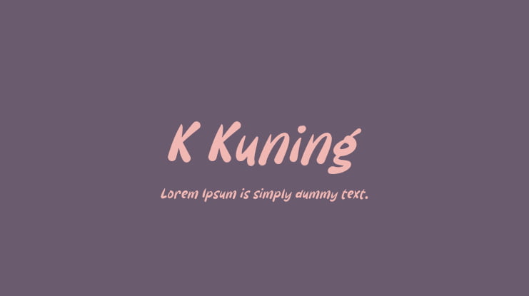 K Kuning Font