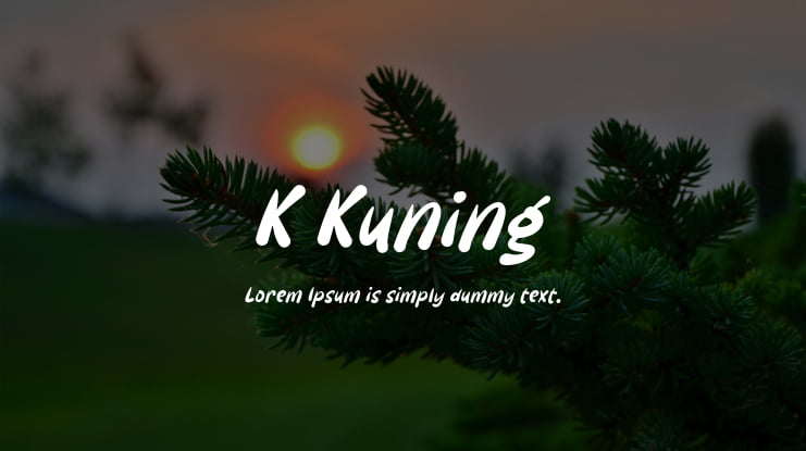 K Kuning Font
