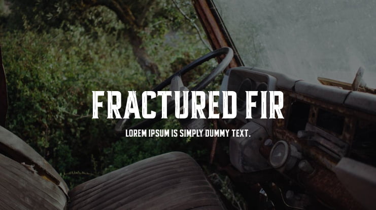 Fractured Fir Font