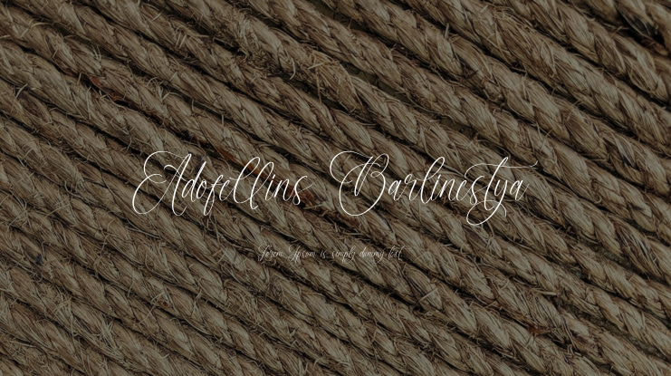 Adofellins Barlinestya Font
