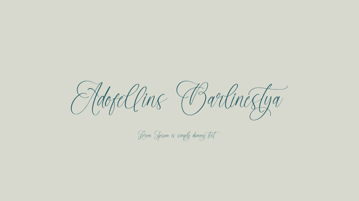 Adofellins Barlinestya Font