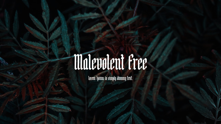 Malevolent Free Font