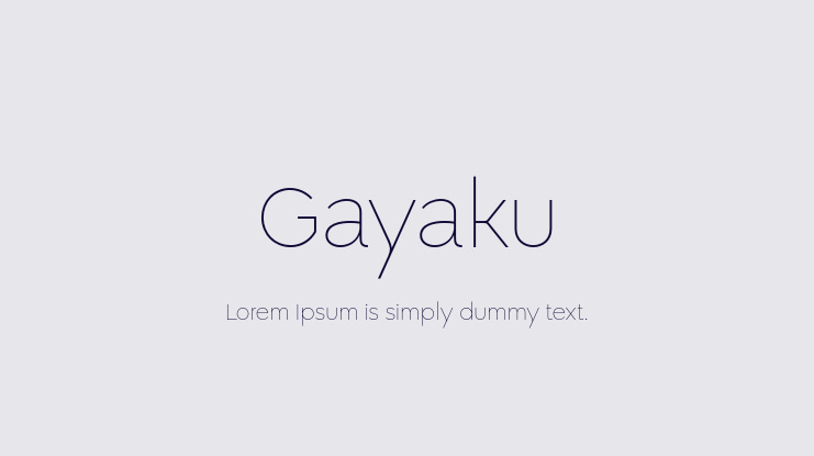 Gayaku Font