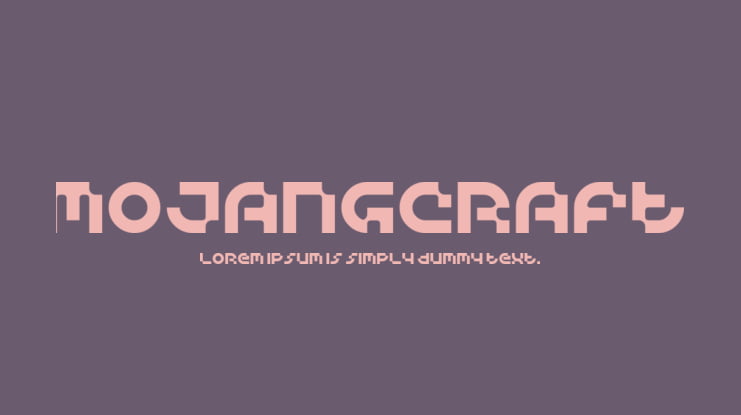 MojangCraft Font