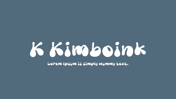 K Kimboink Font