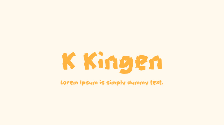 K Kingen Font