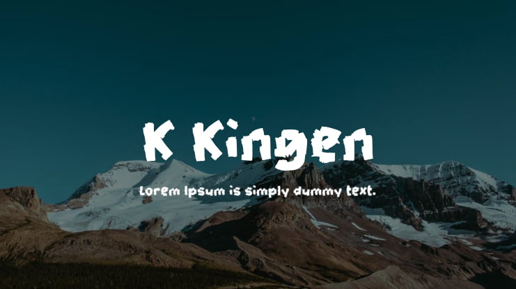 K Kingen Font