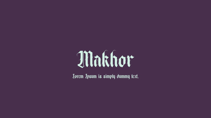 Makhor Font