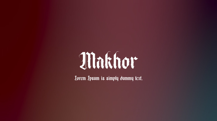 Makhor Font