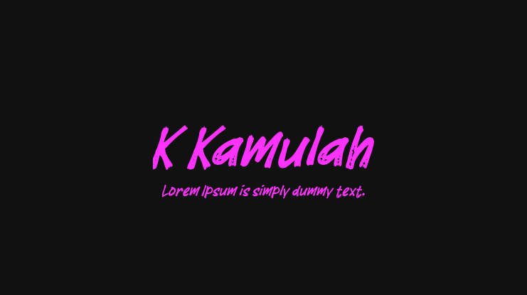 K Kamulah Font