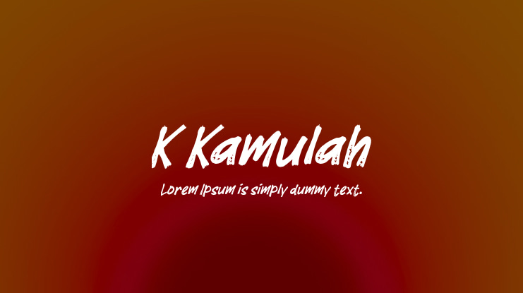 K Kamulah Font