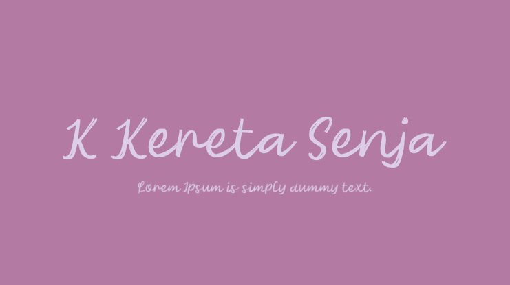 K Kereta Senja Font