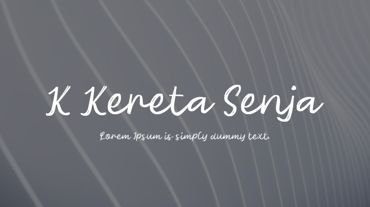 K Kereta Senja Font