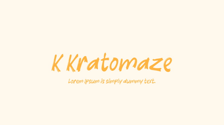 K Kratomaze Font