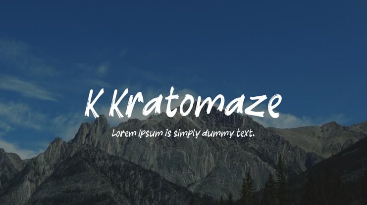 K Kratomaze Font